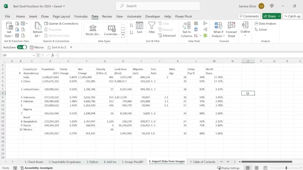 Data Extraction in Excel using Images and Screenshots